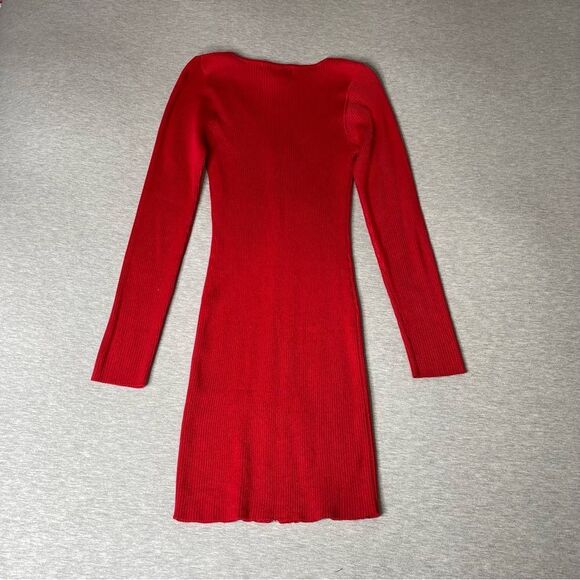 Macy’s Planet Gold Women’s Front Zip Ribbed Bodycon Dress - Picture 8 of 13